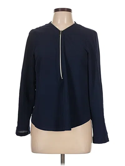 Pre-owned Shein Long Sleeve Blouse In Blue