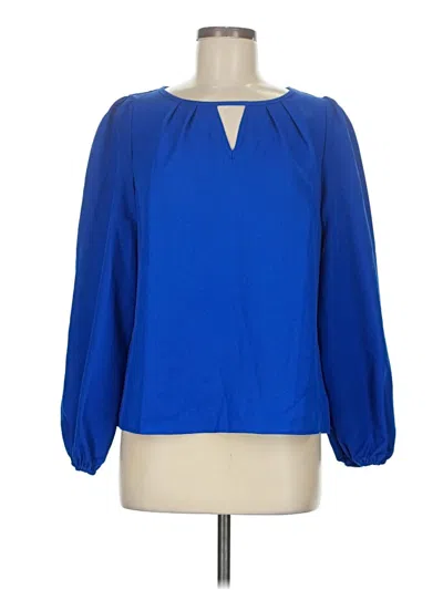 Pre-owned Shein Long Sleeve Blouse In Blue