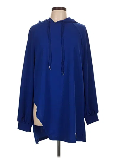 Pre-owned Shein Long Sleeve Blouse In Blue