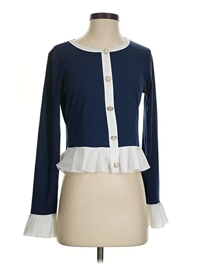 Pre-owned Shein Long Sleeve Blouse In Blue