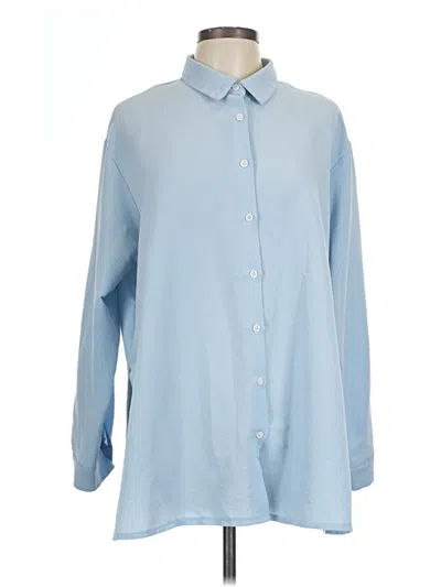 Pre-owned Shein Long Sleeve Blouse In Blue