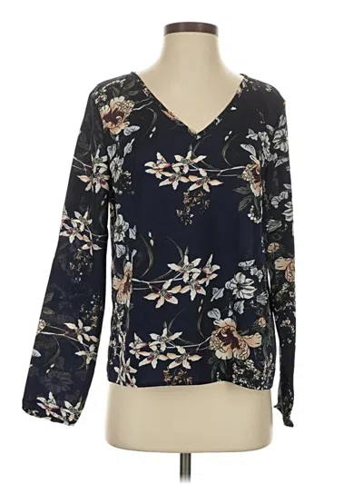 Pre-owned Shein Long Sleeve Blouse In Blue