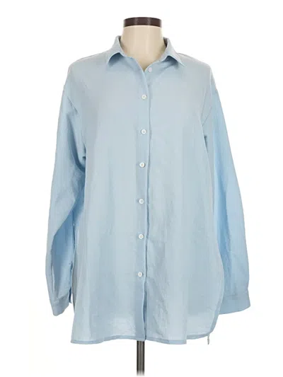 Pre-owned Shein Long Sleeve Blouse In Blue