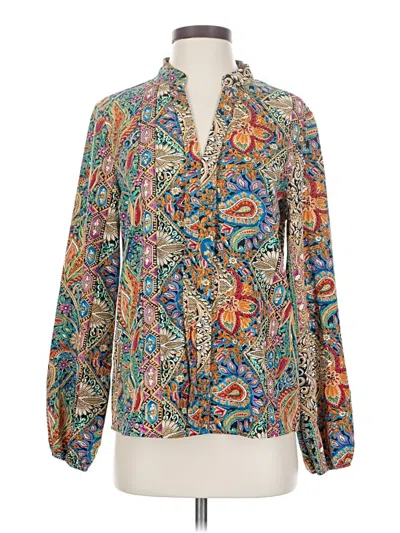 Pre-owned Shein Long Sleeve Blouse In Blue