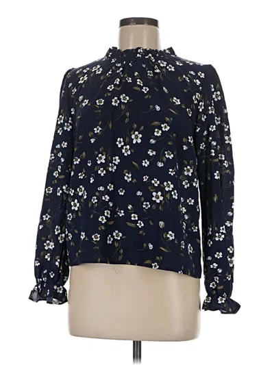 Pre-owned Shein Long Sleeve Blouse In Blue