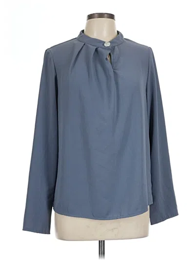 Pre-owned Shein Long Sleeve Blouse In Blue