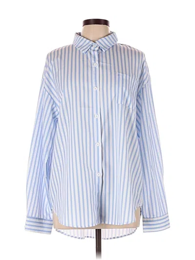 Pre-owned Shein Long Sleeve Blouse In Blue