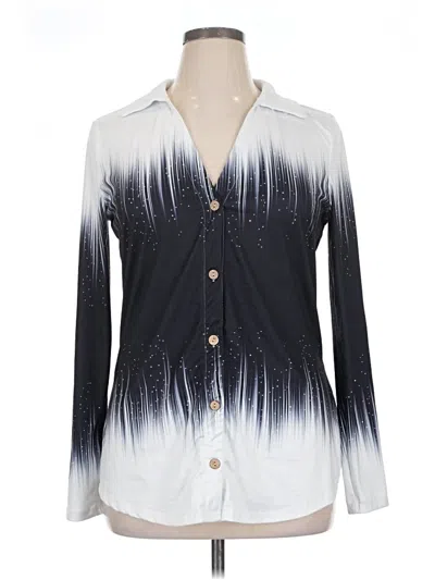 Pre-owned Shein Long Sleeve Blouse In Blue