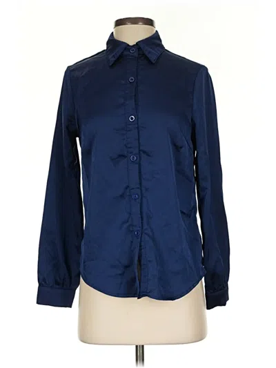 Pre-owned Shein Long Sleeve Blouse In Blue