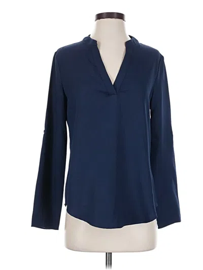 Pre-owned Shein Long Sleeve Blouse In Blue