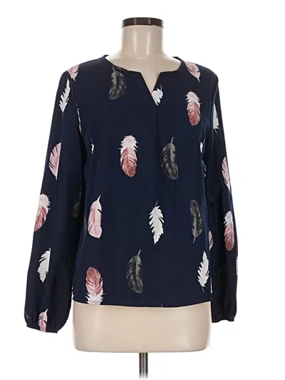 Pre-owned Shein Long Sleeve Blouse In Blue