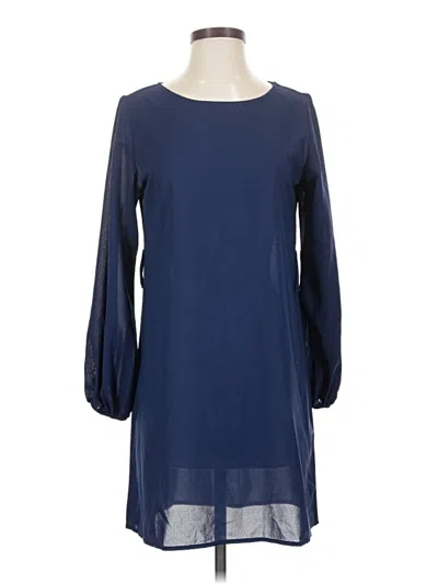 Pre-owned Shein Long Sleeve Blouse In Blue