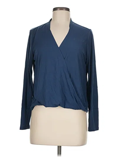 Pre-owned Shein Long Sleeve Blouse In Blue