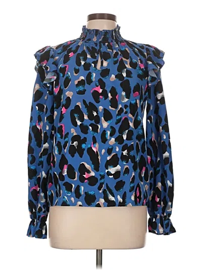 Pre-owned Shein Long Sleeve Blouse In Blue