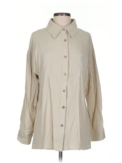 Pre-owned Shein Long Sleeve Blouse In Brown