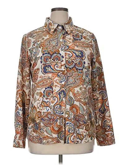 Pre-owned Shein Long Sleeve Blouse In Brown