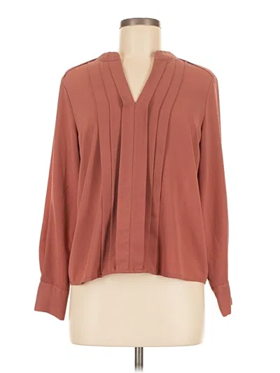 Pre-owned Shein Long Sleeve Blouse In Brown