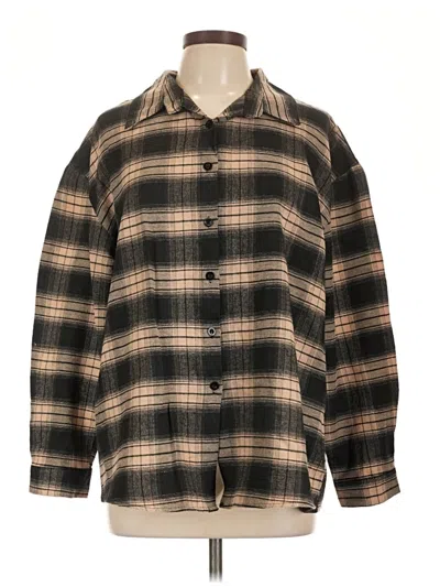 Pre-owned Shein Long Sleeve Blouse In Brown