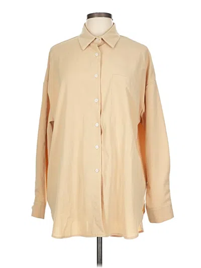 Pre-owned Shein Long Sleeve Blouse In Brown