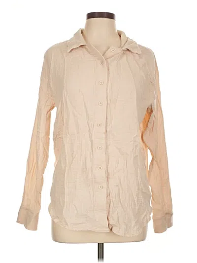 Pre-owned Shein Long Sleeve Blouse In Brown