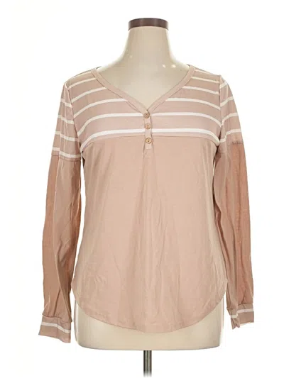 Pre-owned Shein Long Sleeve Blouse In Brown