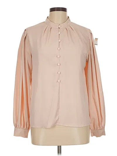 Pre-owned Shein Long Sleeve Blouse In Brown