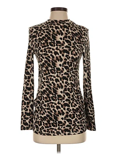 Pre-owned Shein Long Sleeve Blouse In Brown