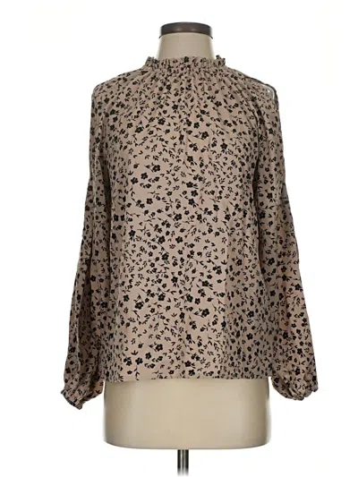Pre-owned Shein Long Sleeve Blouse In Brown