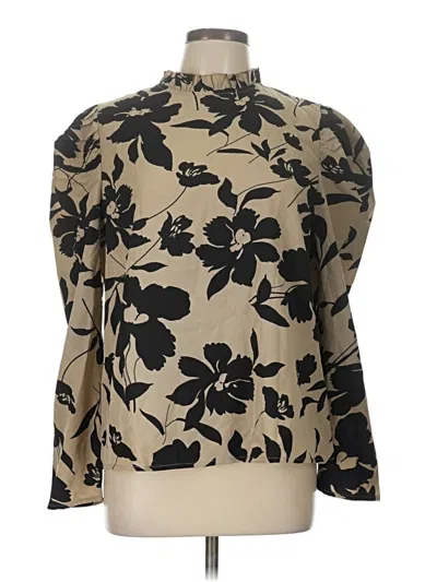 Pre-owned Shein Long Sleeve Blouse In Brown