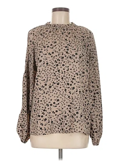 Pre-owned Shein Long Sleeve Blouse In Brown