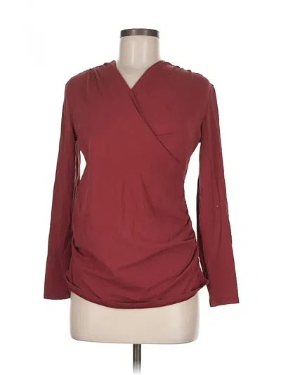 Pre-owned Shein Long Sleeve Blouse In Burgundy