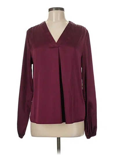 Pre-owned Shein Long Sleeve Blouse In Burgundy