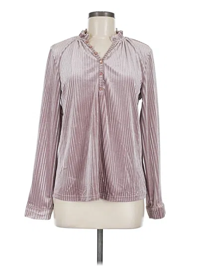 Pre-owned Shein Long Sleeve Blouse In Burgundy