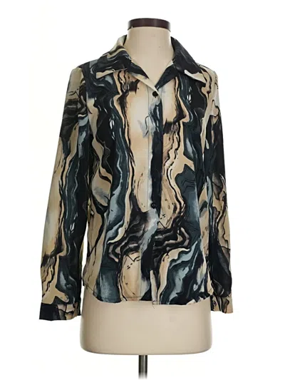 Pre-owned Shein Long Sleeve Blouse In Gold