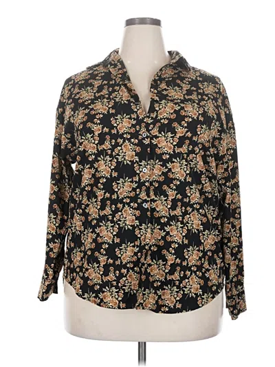 Pre-owned Shein Long Sleeve Blouse In Gold