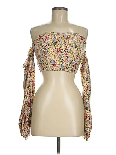 Pre-owned Shein Long Sleeve Blouse In Gold