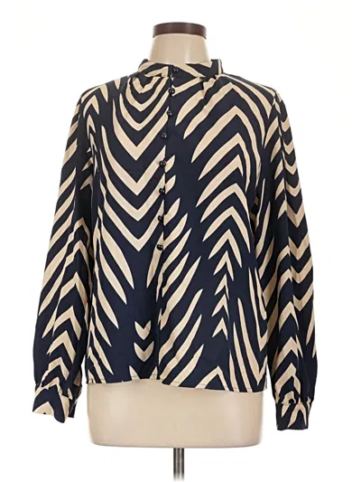 Pre-owned Shein Long Sleeve Blouse In Gold