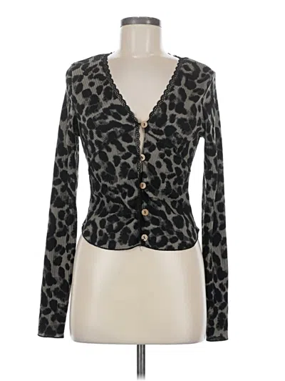 Pre-owned Shein Long Sleeve Blouse In Gray