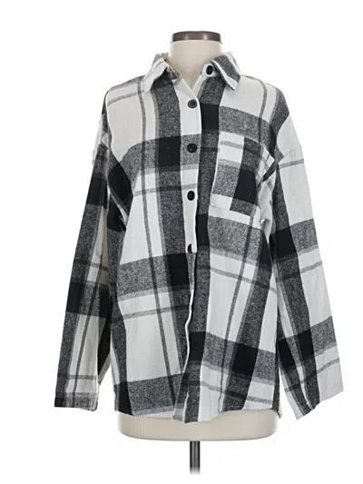Pre-owned Shein Long Sleeve Blouse In Gray