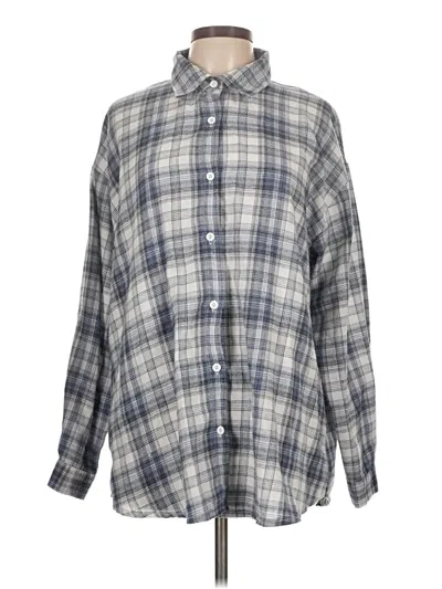 Pre-owned Shein Long Sleeve Blouse In Gray