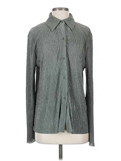 Pre-owned Shein Long Sleeve Blouse In Gray