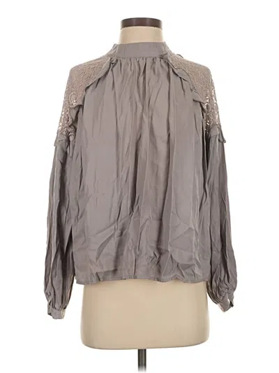 Pre-owned Shein Long Sleeve Blouse In Gray