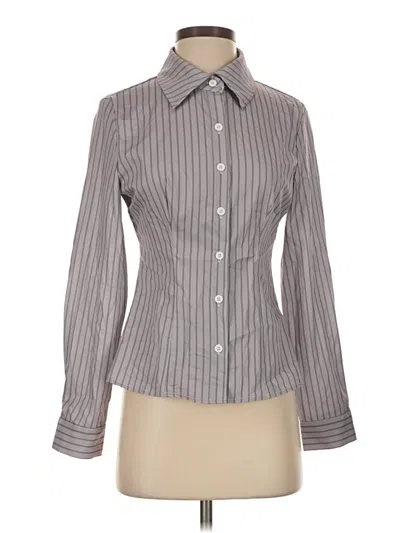 Pre-owned Shein Long Sleeve Blouse In Gray
