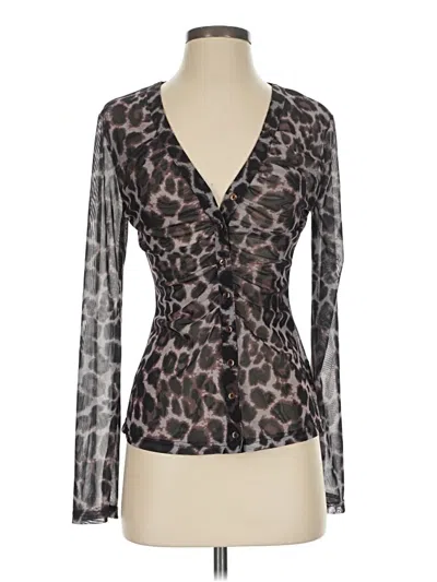 Pre-owned Shein Long Sleeve Blouse In Gray