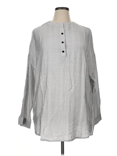 Pre-owned Shein Long Sleeve Blouse In Gray