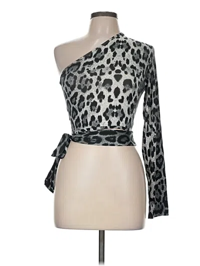 Pre-owned Shein Long Sleeve Blouse In Gray