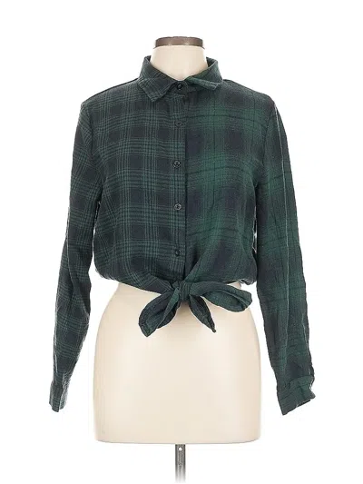 Pre-owned Shein Long Sleeve Blouse In Green