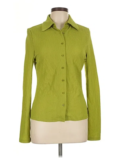 Pre-owned Shein Long Sleeve Blouse In Green
