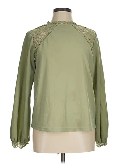 Pre-owned Shein Long Sleeve Blouse In Green