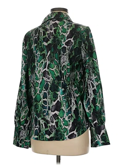 Pre-owned Shein Long Sleeve Blouse In Green